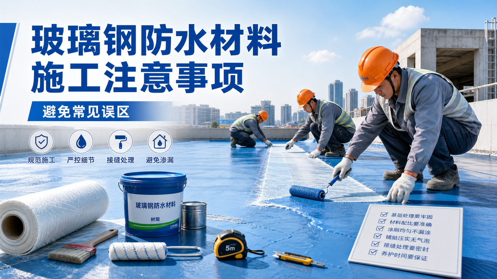 玻璃钢防水材料施工注意事项，避免常见误区 三亚 版